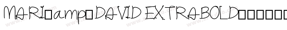 MARI&DAVID EXTRABOLD字体转换
